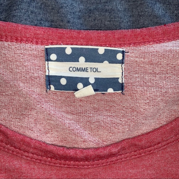 🏷️ EUC Comme Toi... Colorblock Top Small S - Picture 7 of 7